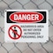 Signmission Hazardous Area No Enter Authorized Personnel Danger Sign, Plastic, 10in W x 7in L, 2PK OS-2PACK-DS-P-710-L-1307 - alternate 2